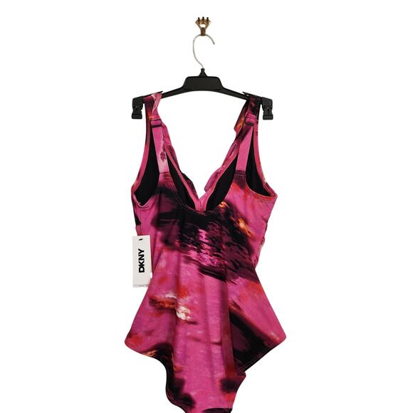 DKNY Women's Swimsuit One Piece Tummy Compression Resort Vacation S - Picture 8 of 9